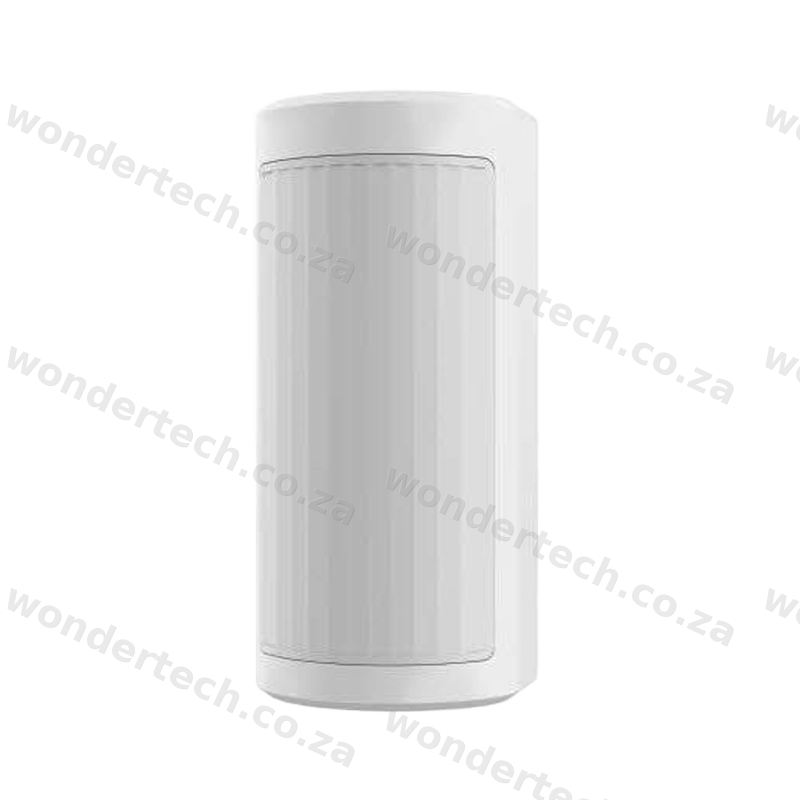 Hikvision wired dual-PIR outdoor detector, 18m 90-degrees detection, high/low mount, 24kg pet-immunity