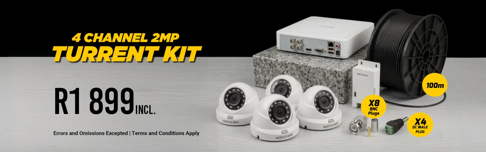 4 CHANNEL 2MP TURRENT KIT